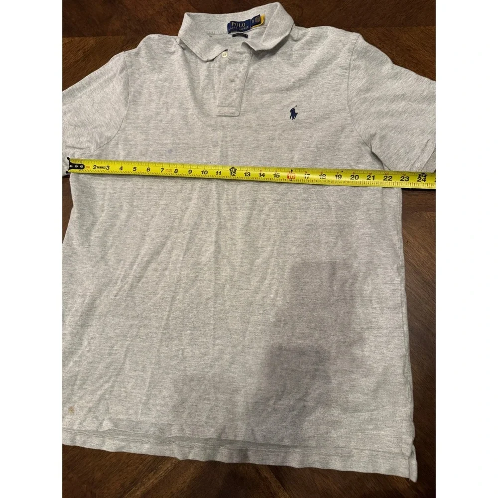 Polo Ralph Lauren Mens Gray Classic‎ Fit Short Sleeve Polo Shirt XL |W1